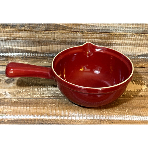NWT Emile Henry France Rouge Sauce Pot Mixing Bowl with Spout 2902 - Picture 5 of 10